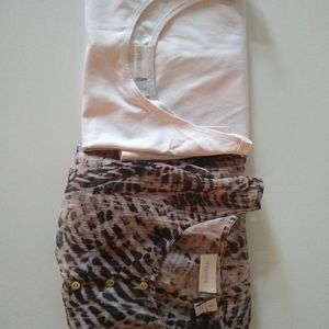 Ladies tank top with shear overlay from Chico's si